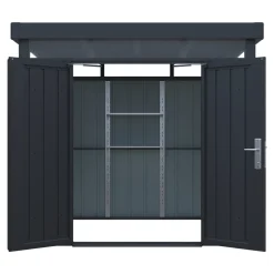 Abri de jardin en métal Curly Klikstrom coloris gris ép.0,4 mm surface extérieure totale 4,61 m²
