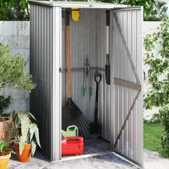 Abri de jardin Gris 118,5x97x209,5 cm Acier galvanisé vidaXL