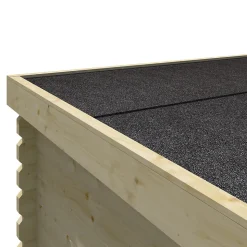 Abri de jardin Klikstrom Linda bois naturel ép.34 mm surface totale 12.2m²