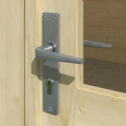 Abri de jardin Klikstrom Linda bois naturel ép.34 mm surface totale 12.2m²
