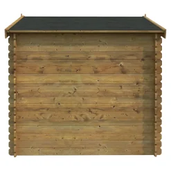 Abri de jardin Klikstrom Belaïa bois traité autoclave marron ép.28 mm surface totale 7.4m²