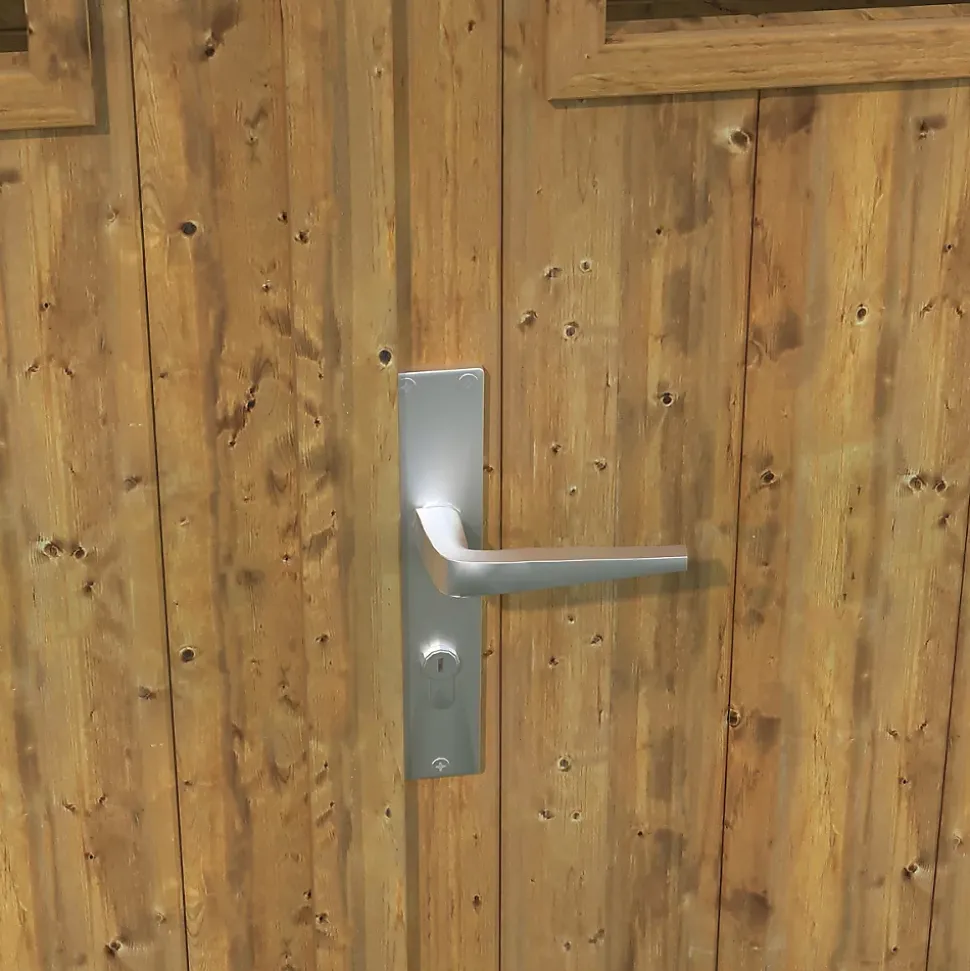 Abri de jardin Klikstrom Belaïa bois traité autoclave marron ép.28 mm surface totale 7.4m²