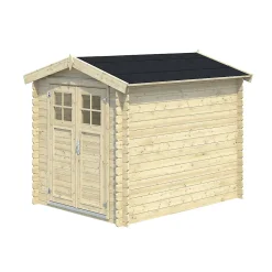 Abri de jardin Klikstrom Belaïa bois naturel ép.28 mm surface totale 5.9m²
