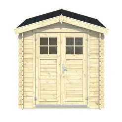 Abri de jardin Klikstrom Belaïa bois naturel ép.28 mm surface totale 5.9m²