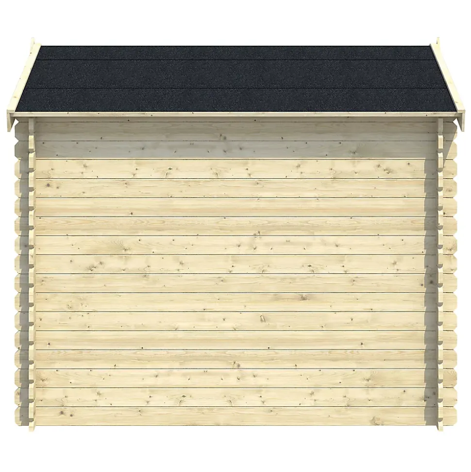 Abri de jardin Klikstrom Belaïa bois naturel ép.28 mm surface totale 5.9m²