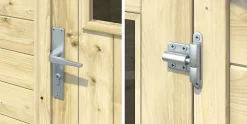 Abri de jardin Klikstrom Belaïa bois naturel ép.28 mm surface totale 5.9m²