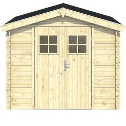 Abri de jardin Klikstrom Mokau bois coloris naturel ép.19 mm surface totale 5,3m²