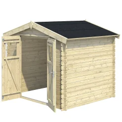 Abri de jardin Klikstrom Mokau bois coloris naturel ép.19 mm surface totale 5,3m²