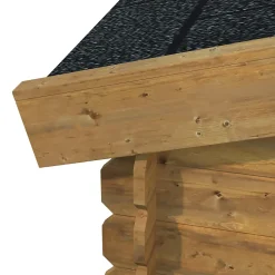 Abri de jardin Klikstrom Belaïa bois traité autoclave marron surface ép.28 mm totale 9.3m²