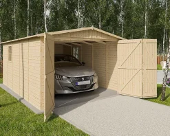 Abri de Jardin KOVER BY TRIGANO en Bois toit plat surface totale 15 m2