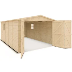 Abri de Jardin KOVER BY TRIGANO en Bois toit plat surface totale 15 m2