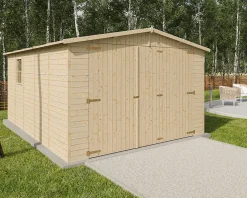 Abri de Jardin KOVER BY TRIGANO en Bois toit plat surface totale 15 m2