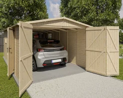 Abri de Jardin KOVER en Bois surface totale 18 m2