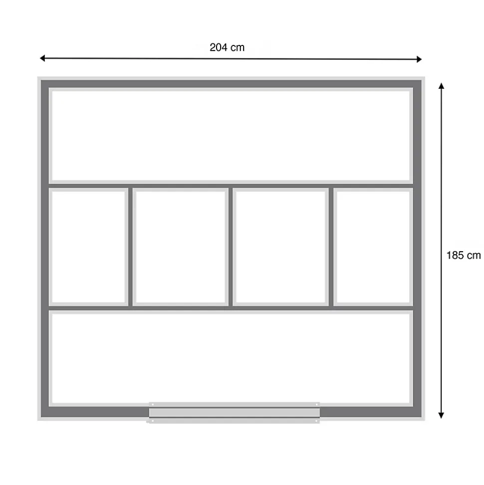 Abri de jardin 3,7M² gris en acier galvanisé avec base