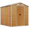 Abri de jardin marron clair 191 x 215 x 198 cm en acier galvanisé vidaXL