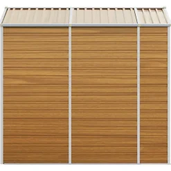 Abri de jardin marron clair 191 x 215 x 198 cm en acier galvanisé vidaXL