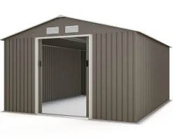 Abri de jardin métal 12,78 m2 + kit d'ancrage