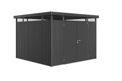 Abri de jardin métal Biohort HighLine H6 gris foncé double porte surface totale 9.92 m²