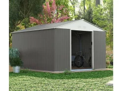 Abri de jardin métal "Dallas" 15,16 m² Taupe