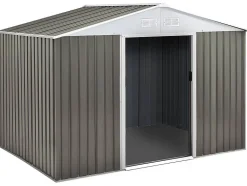Abri de jardin métal "Dallas" 5,29 m2 (4,83 m2 au sol) Taupe