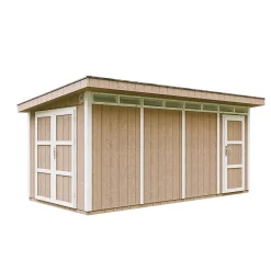 Abri de Jardin Qualité Premium 8.52+2.95 m² - M905C-TERRA BROWN - Timbela