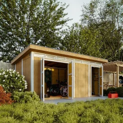 Abri de Jardin Qualité Premium 8.52+2.95 m² - M905C-TERRA BROWN - Timbela