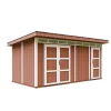 Abri de Jardin Qualité Premium 8.52+2.95 m² - M905C-REDWOOD RED - Timbela