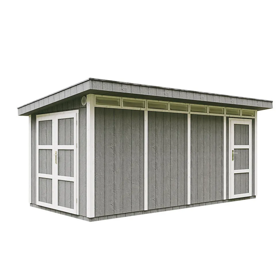 Abri de Jardin Qualité Premium 8.52+2.95 m² - M905C - CAVERN STEEL - Timbela