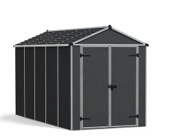 Abri de jardin Rubicon polycarbonate gris foncé surface totale 7m²