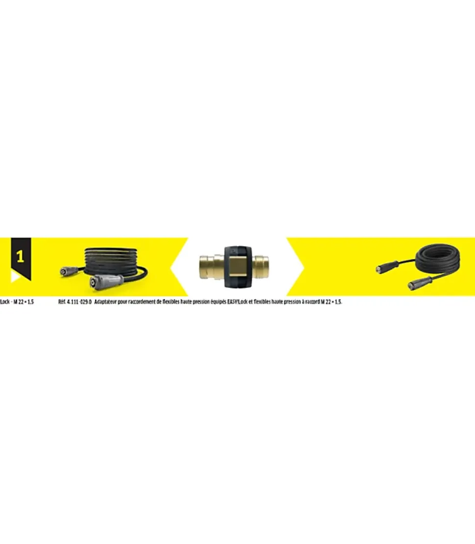 Adaptateur raccord 1 M22AG-TR22AG Easy Lock M22x1,5mm - KÄRCHER - 41110290
