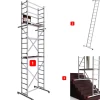 AluCombine 1 600 hauteur de travail 6m echafaudage echellee traverse 4 roues echafaudage de roulement