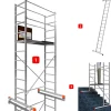 AluCombine 3 400 hauteur de travail 4m echafaudage echellee traverse 2 roues echafaudage fixes 80mm