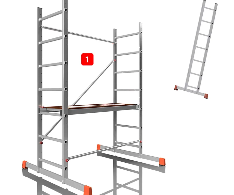 AluCombine 3 300 hauteur de travail 3m echafaudage echellee traverse