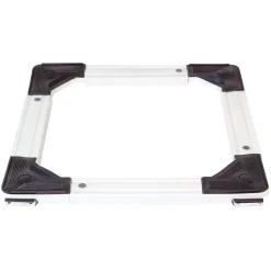 AMIG - Plateau roulant extensible 2600 - 46/65 x 46/65 cm - Acier - Blanc