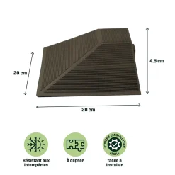 Angle de terrasse composite marron Angara Klikstrom 20 x 20 cm