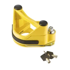 Antivol pour tête d'attelage Mottez A075B jaune compatible l.84 mm et H.63 mm