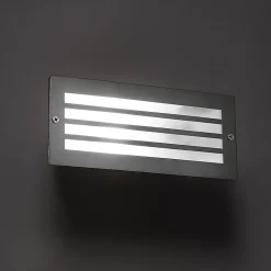 Applique encastrée moderne en acier IP44 - Hurricane