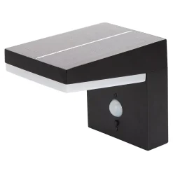 Applique murale extérieure solaire LED intégrée à détection Tomman 650 lm IP44 noir GoodHome