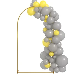 Arche décorative - arche de mariage - arche de ballon - dim. 120L x 40l x 220H cm - métal doré