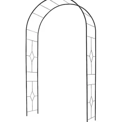 Arche de Jardin - LOUIS MOULIN - Vitrail - Tube Rond 16 mm - Noir - 130x50x250 cm