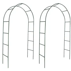 Arche de jardin - VIDAXL - 40776 - Métal - Noir - 140x39x240cm