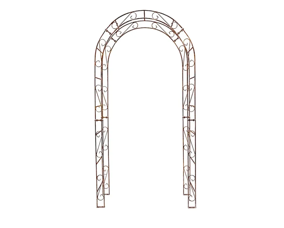 Arche de jardin ALEX sommet arrondi - 140 cm rouiller