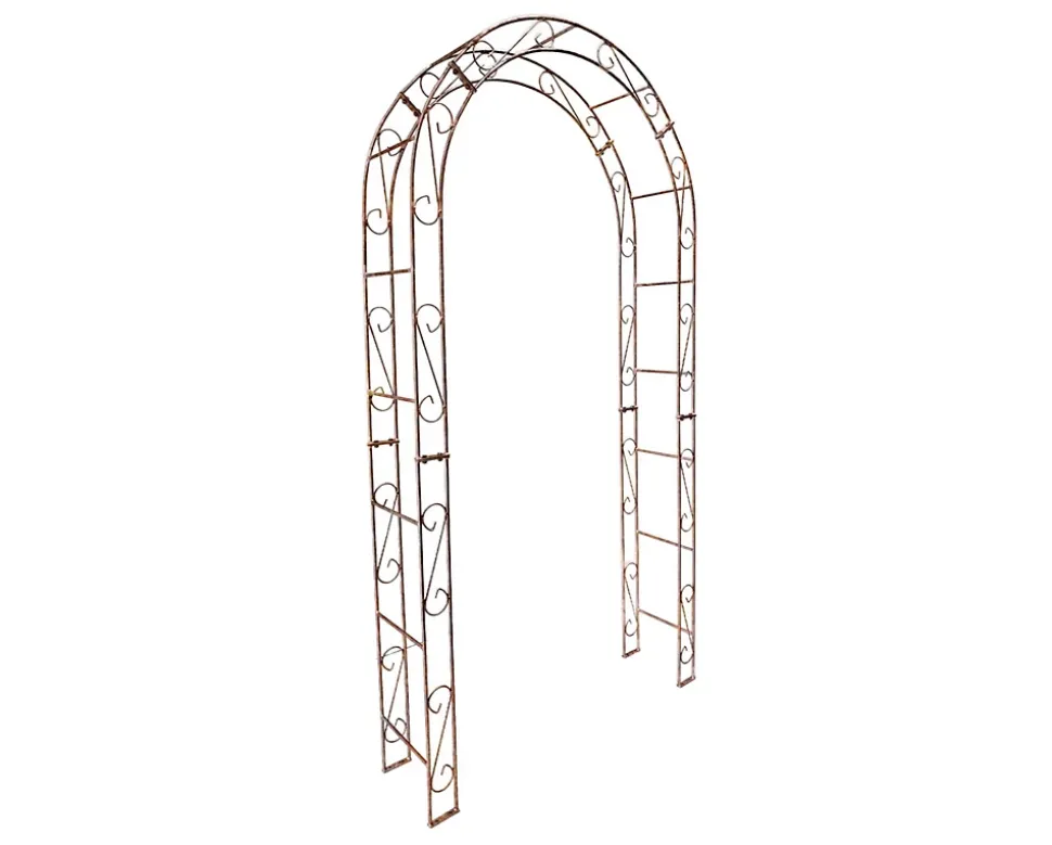 Arche de jardin ALEX sommet arrondi - 140 cm rouiller