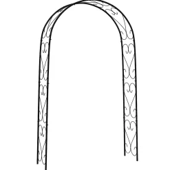 Arche de jardin arche à rosiers style fer forgé acier époxy noir