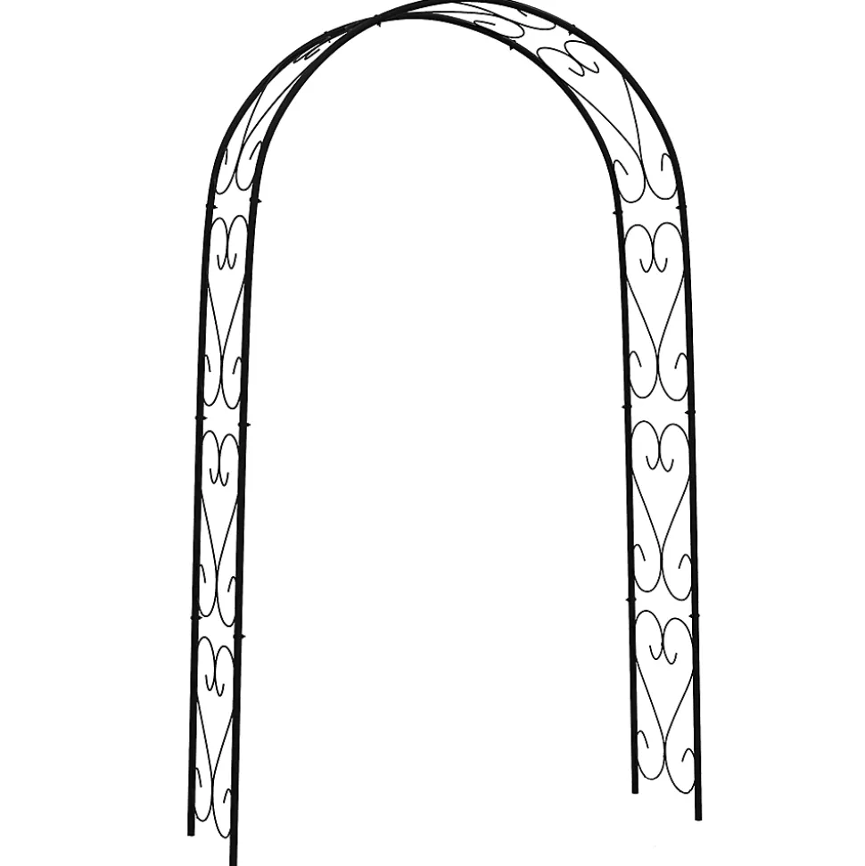 Arche de jardin arche à rosiers style fer forgé acier époxy noir