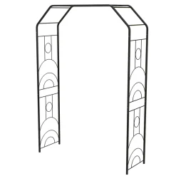 Arche de jardin Art Déco - 180x50x234 cm - Noir charbon - Louis Moulin