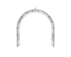 Arche de jardin CLEO - 220 cm Galvanisé