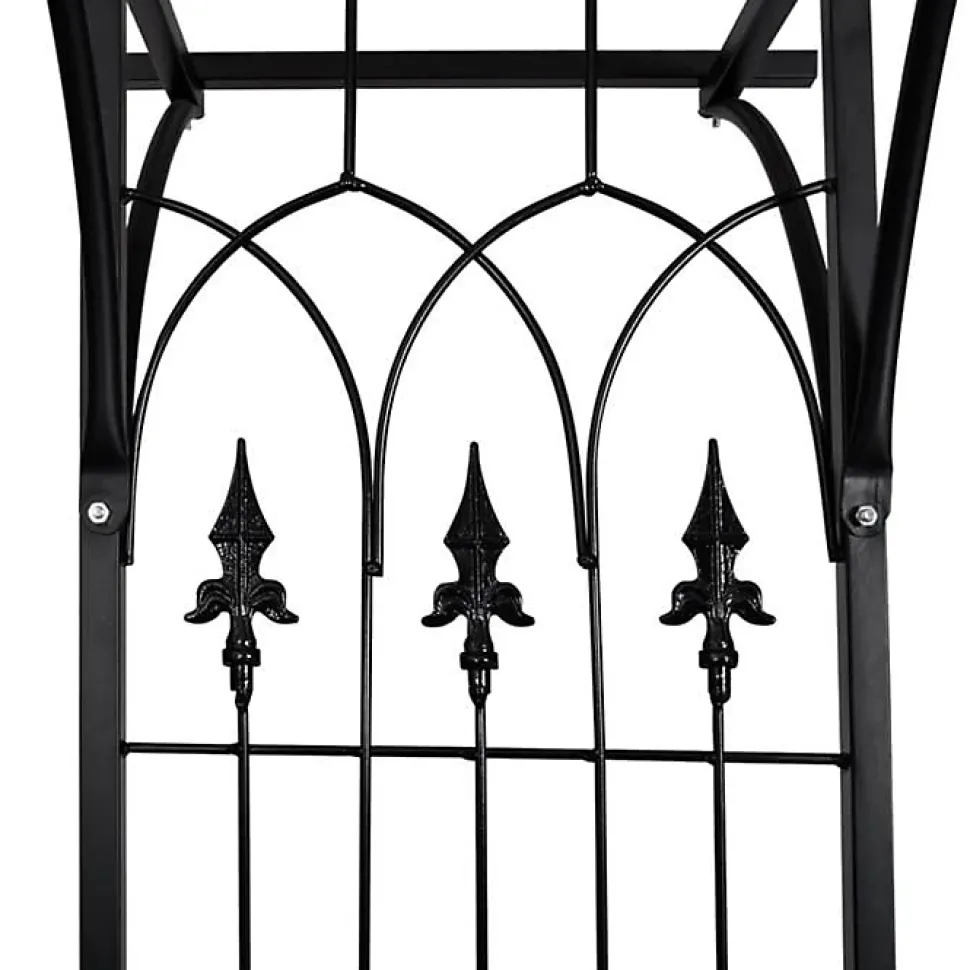 Arche de jardin en métal noir VIDAXL - 200 x 52 x 204 cm