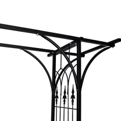 Arche de jardin en métal noir VIDAXL - 200 x 52 x 204 cm