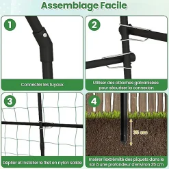 Arche de Jardin en Métal pour Différentes Plantes Grimpantes et Vignes Arche Treillis Revêtu PE pour Jardin